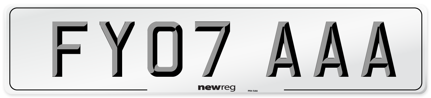 FY07 AAA Number Plate from New Reg